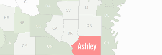 Ashley County Map