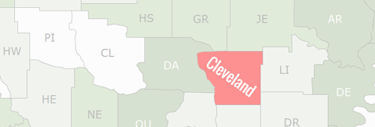Cleveland County Map
